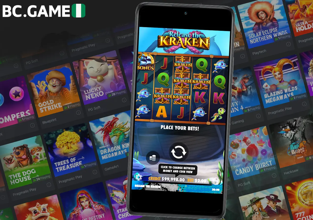 BC Game App Variety of Slots