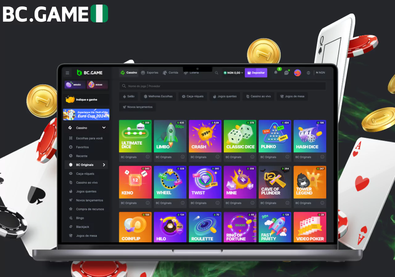 Games available at online casinos for Nigerian users